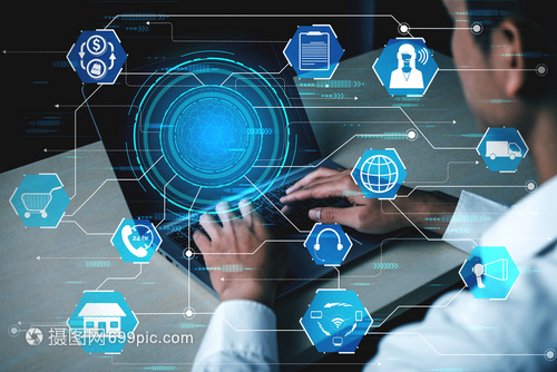 社交媒體網絡平臺的多渠道營銷提供互聯網支付渠道服務在線零售購物和全方位數字應用程序在線零售業務全頻道技術